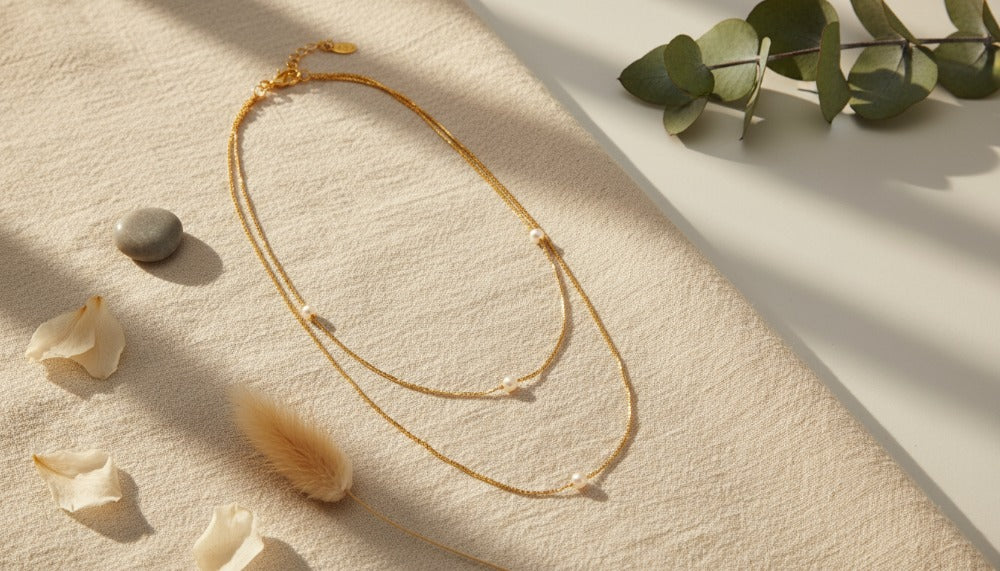 Double Layered Pearl Drift Necklace - Charming Charlie
