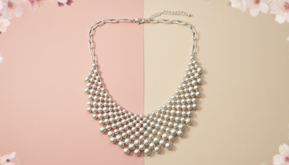 Silver Droplet Fall Necklace - Charming Charlie