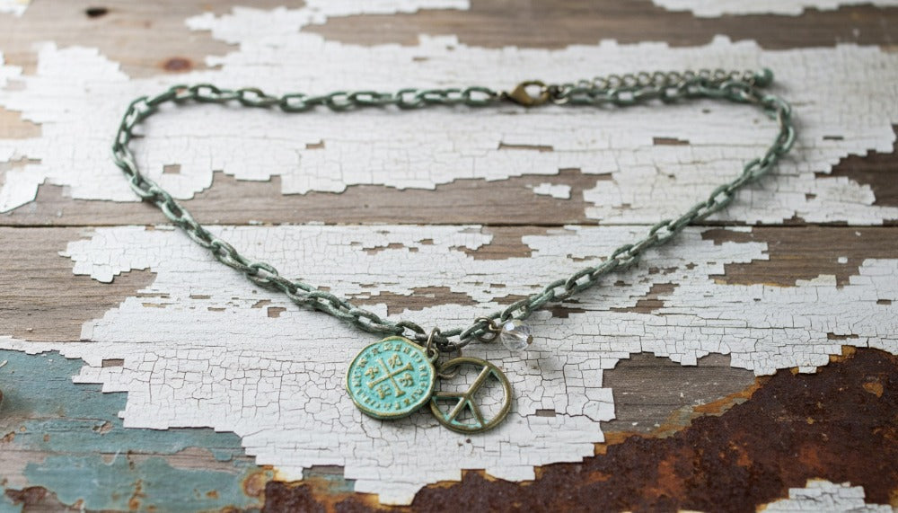 Peace & Token Necklace - Charming Charlie