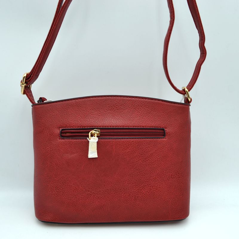 Zipper Detail Women’s Crossbody Soft Faux Leather Bag - Crossbody Bags
