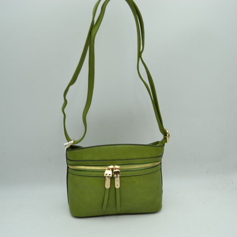 Zipper Detail Women’s Crossbody Soft Faux Leather Bag - Crossbody Bags