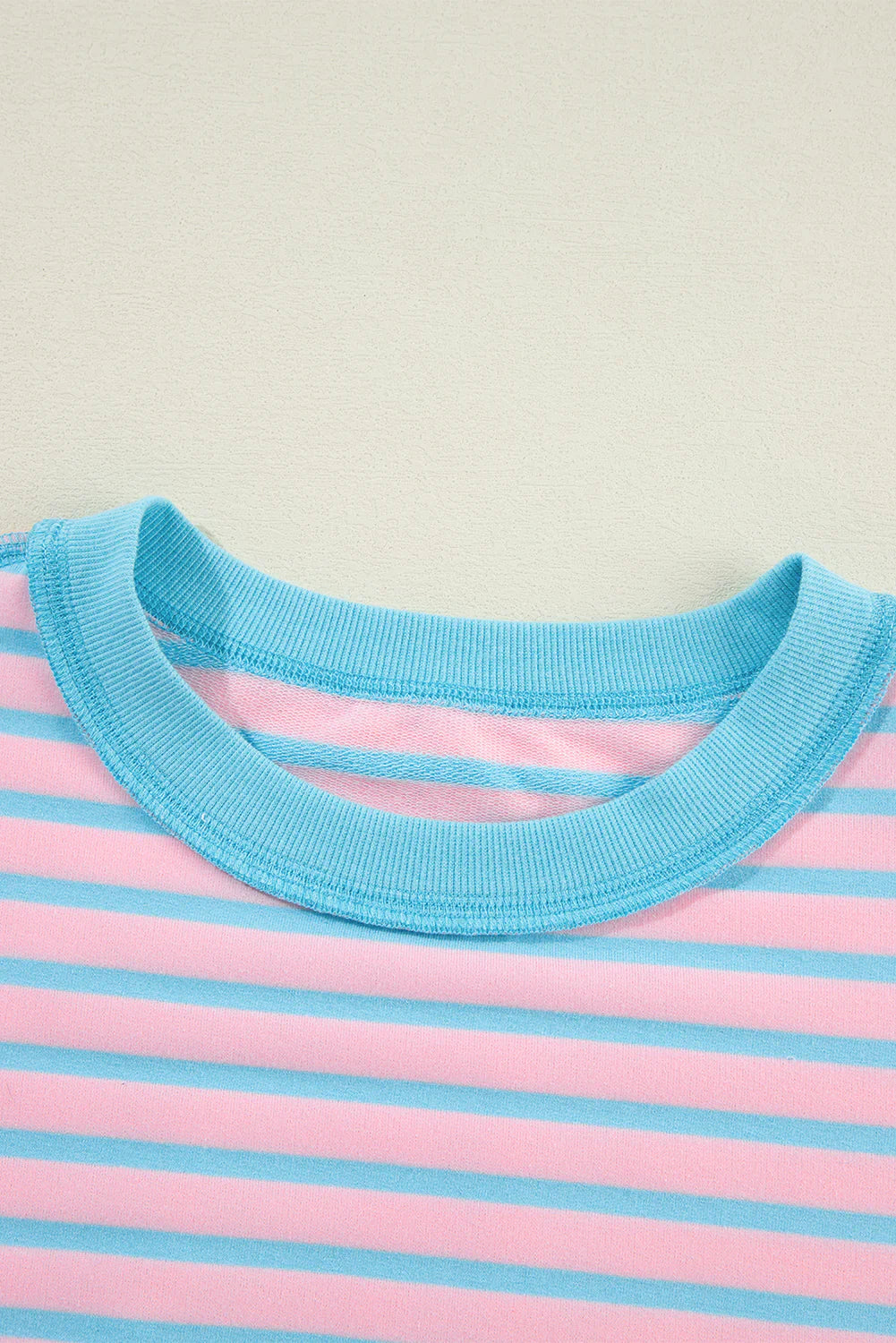 Color Clash Drop Shoulder Long Sleeve - Charming Charlie