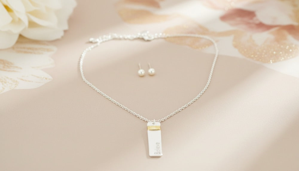 Believe Charm Pearl Set Necklace - Charming Charlie
