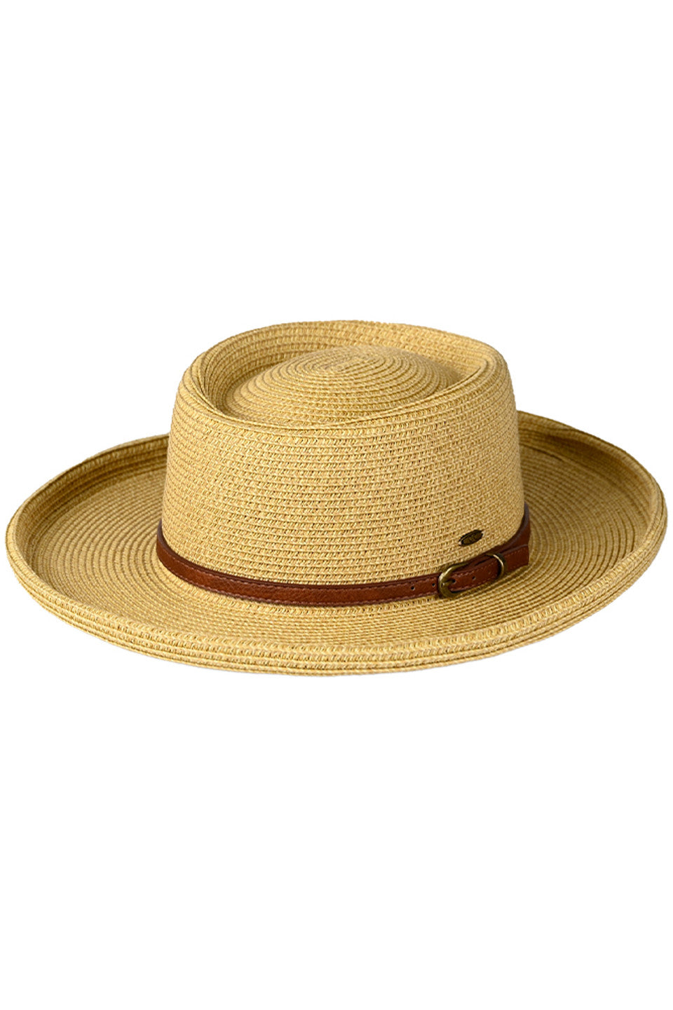 Natural Multi C.C Vegan Leather Trim Boater Hat is a stylish accessory that will elevate any outfit. Made with vegan leather trim, this hat adds a touch of luxury while being cruelty-free. Its boater style not only looks fashionable but also provides excellent sun protection.