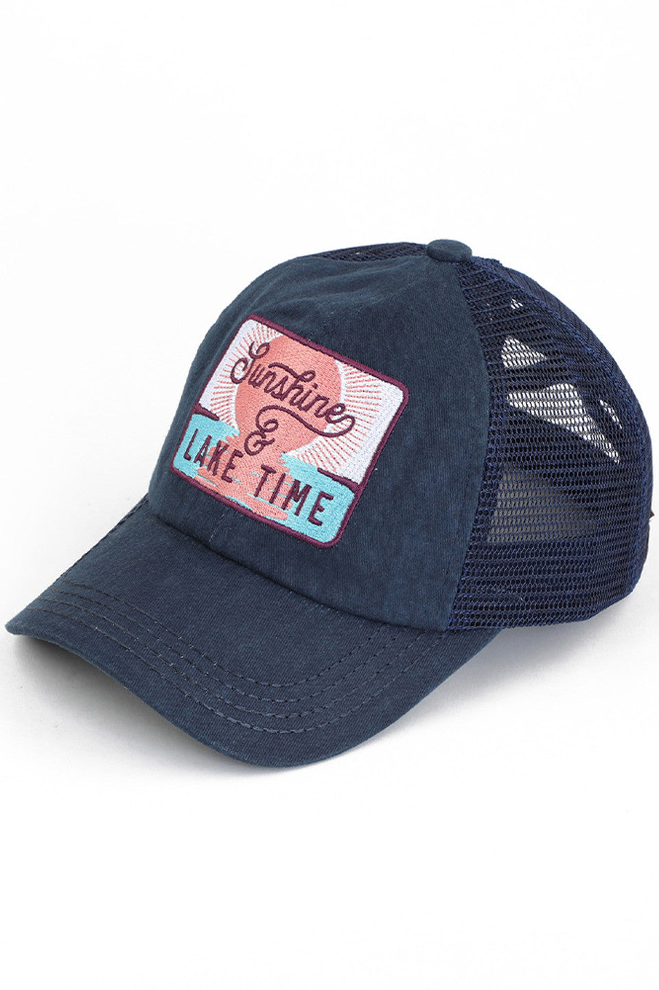 C.C SUNSHINE & LAKE TIME Patch Pony Cap - Charming Charlie