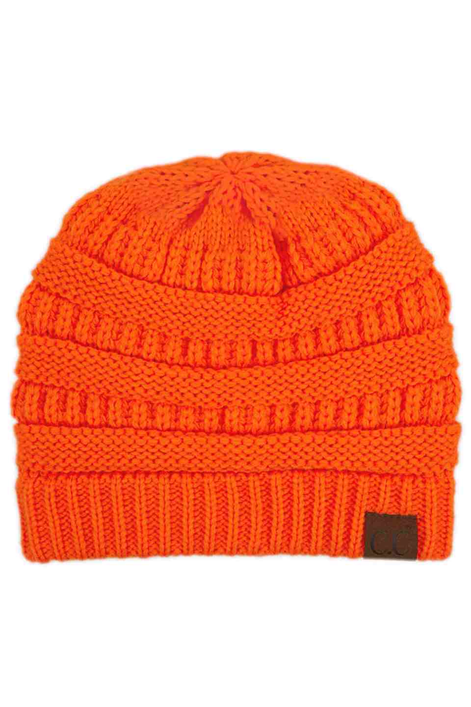 NeonOrange C.C Ribbed Knit Solid Color Beanie offers a timeless design with durable ribbed knitting, ensuring a snug and comfortable fit. Crafted for warmth and versatility, this beanie is perfect for everyday wear, providing reliable protection against cold weather while maintaining a sleek, minimalist style that complements any outfit. Its solid color adds understated appeal, making it an essential accessory for both casual and outdoor use.