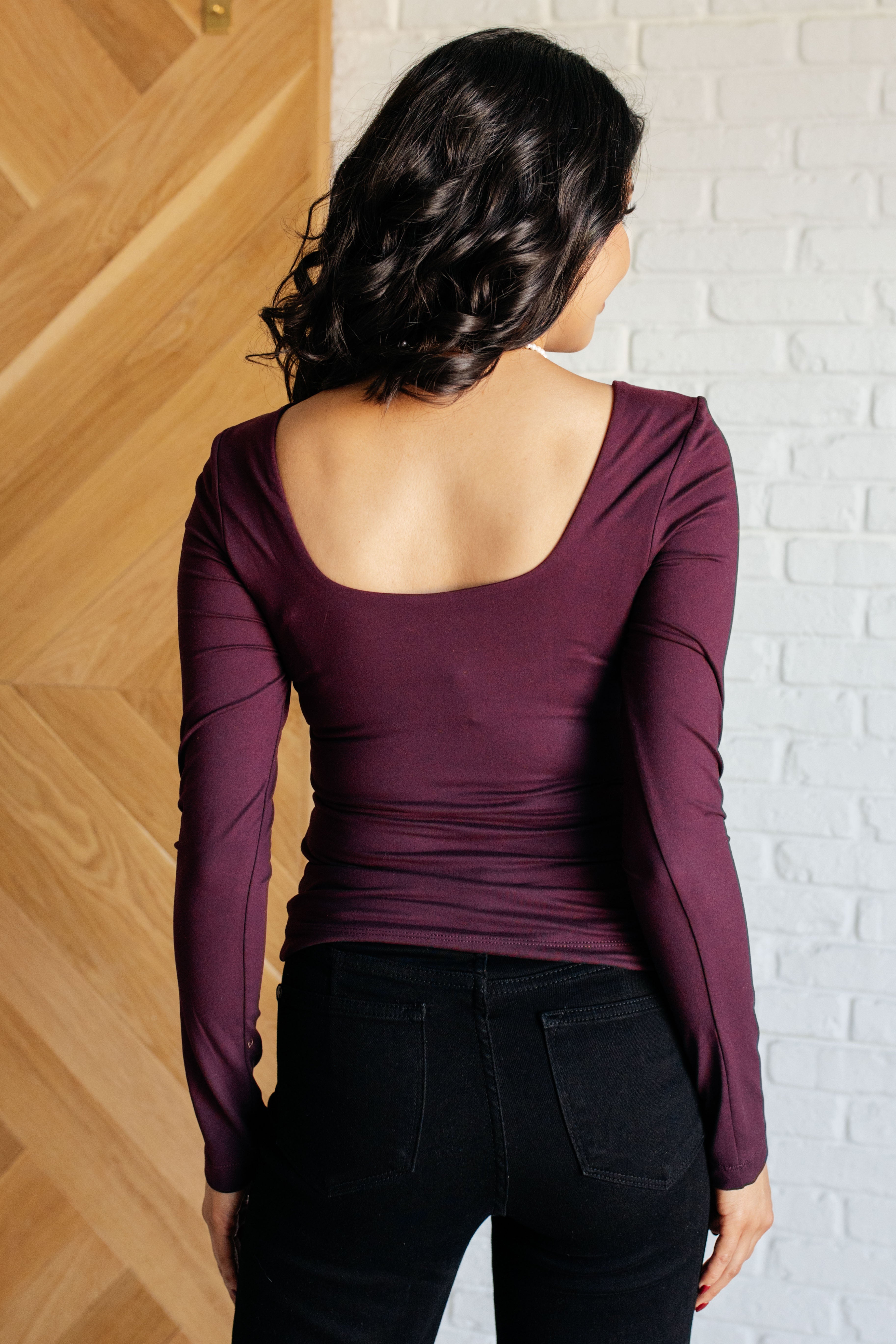 Never Imitated Long Sleeve Top in Cassis - Charming Charlie