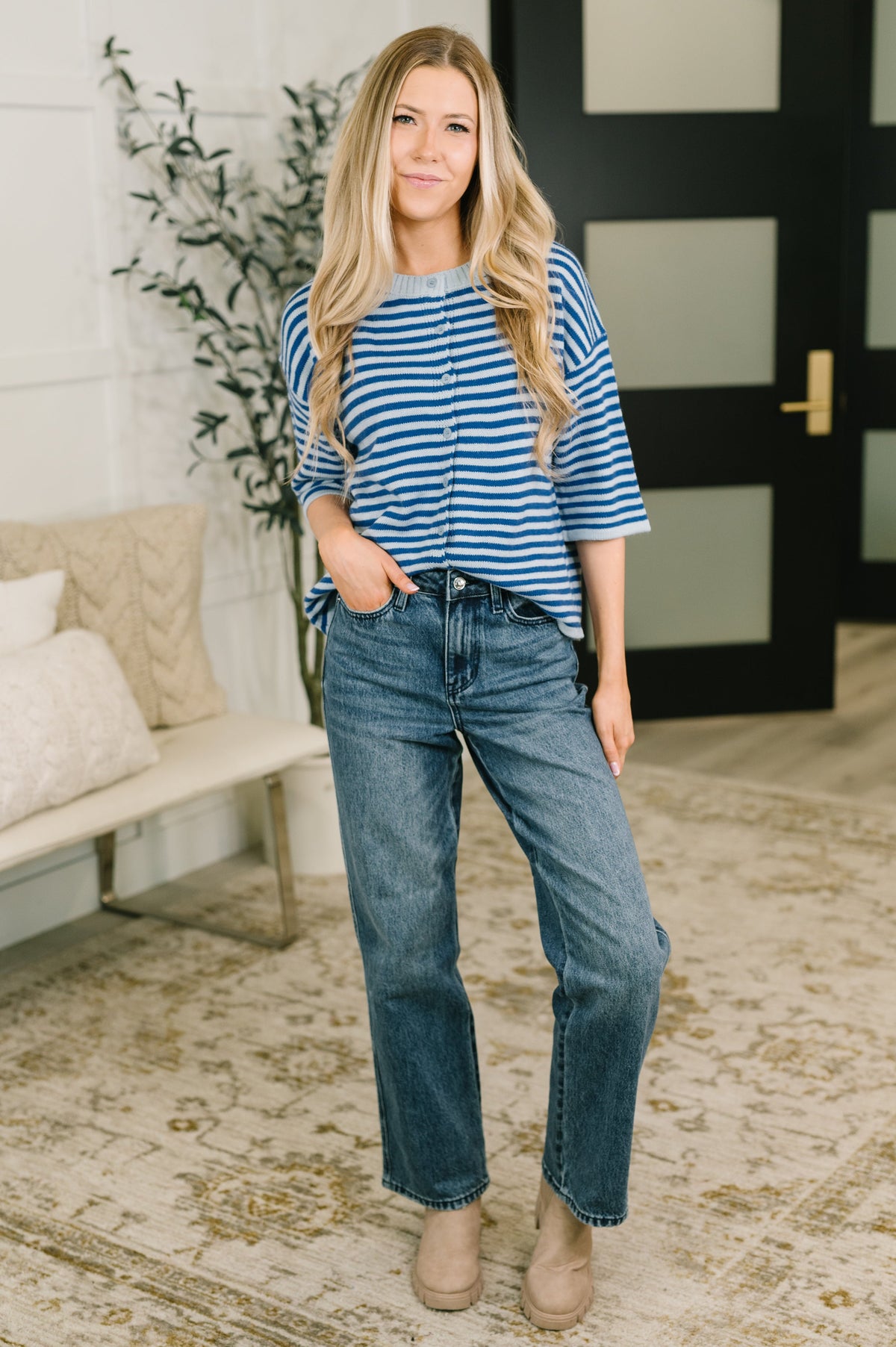 Never Let Me Down Brushed Button Down Cardigan - Charming Charlie