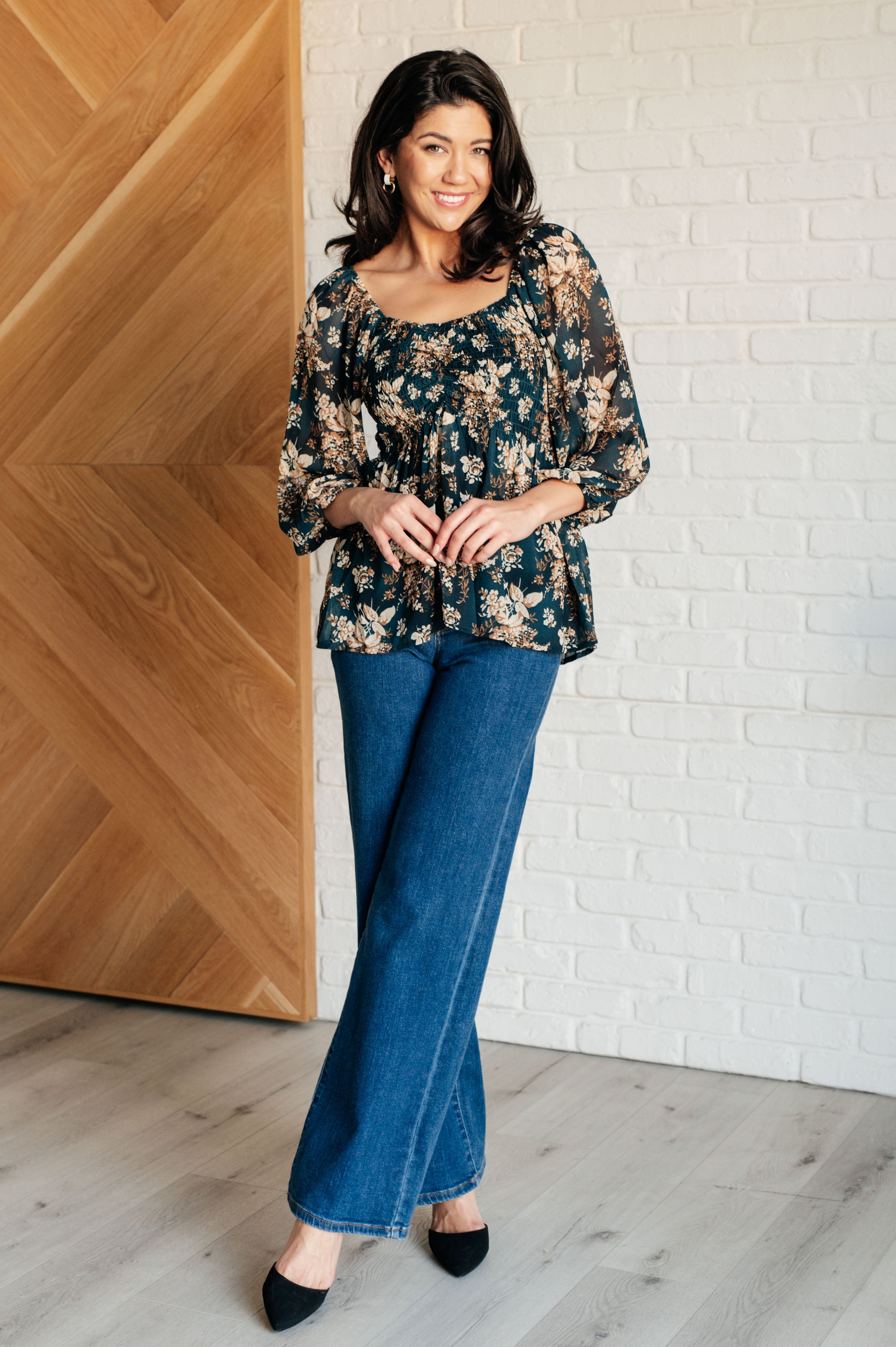 New Beginnings Square Neck Blouse - Charming Charlie