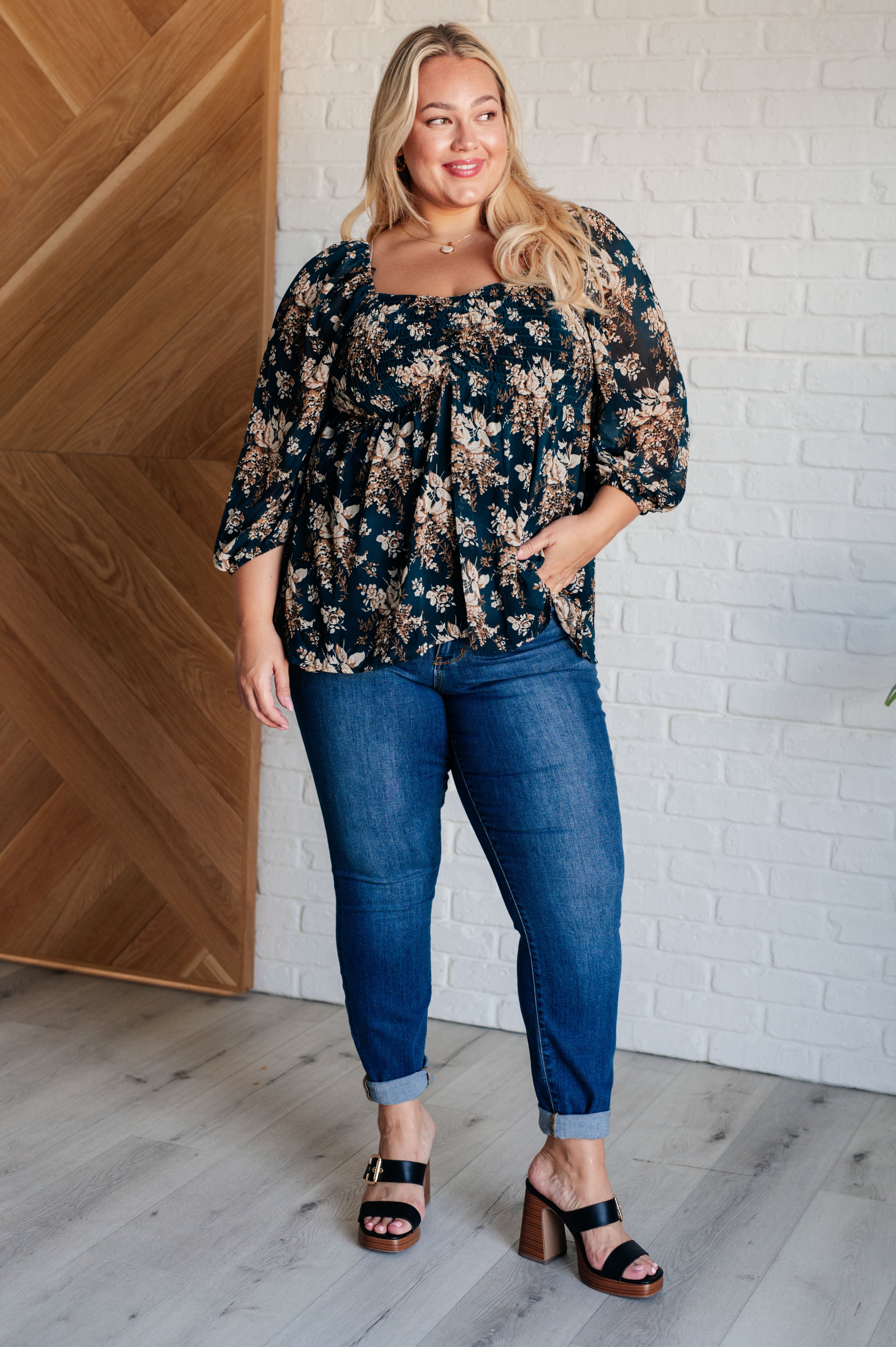New Beginnings Square Neck Blouse - Charming Charlie