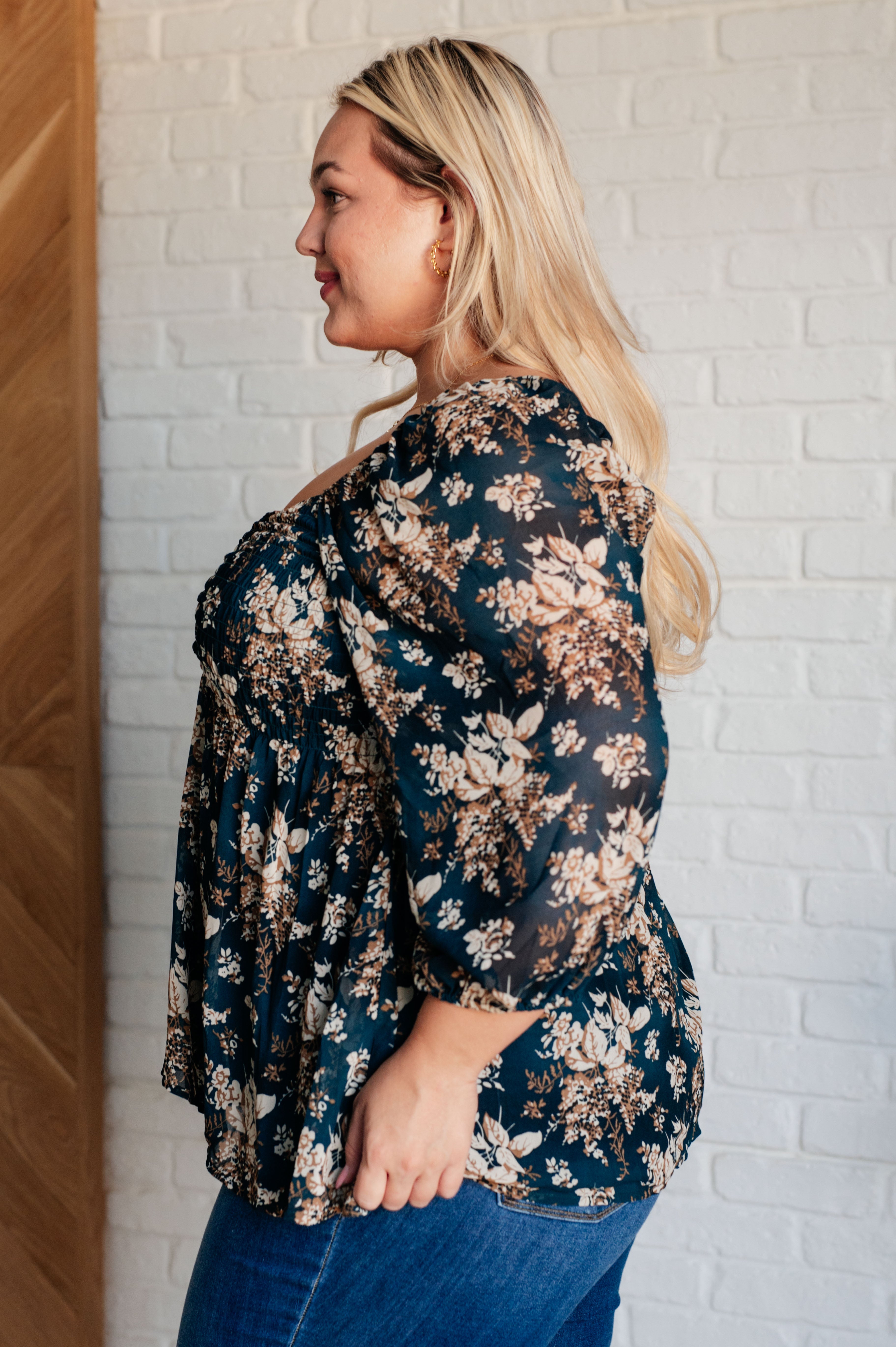 New Beginnings Square Neck Blouse - Charming Charlie