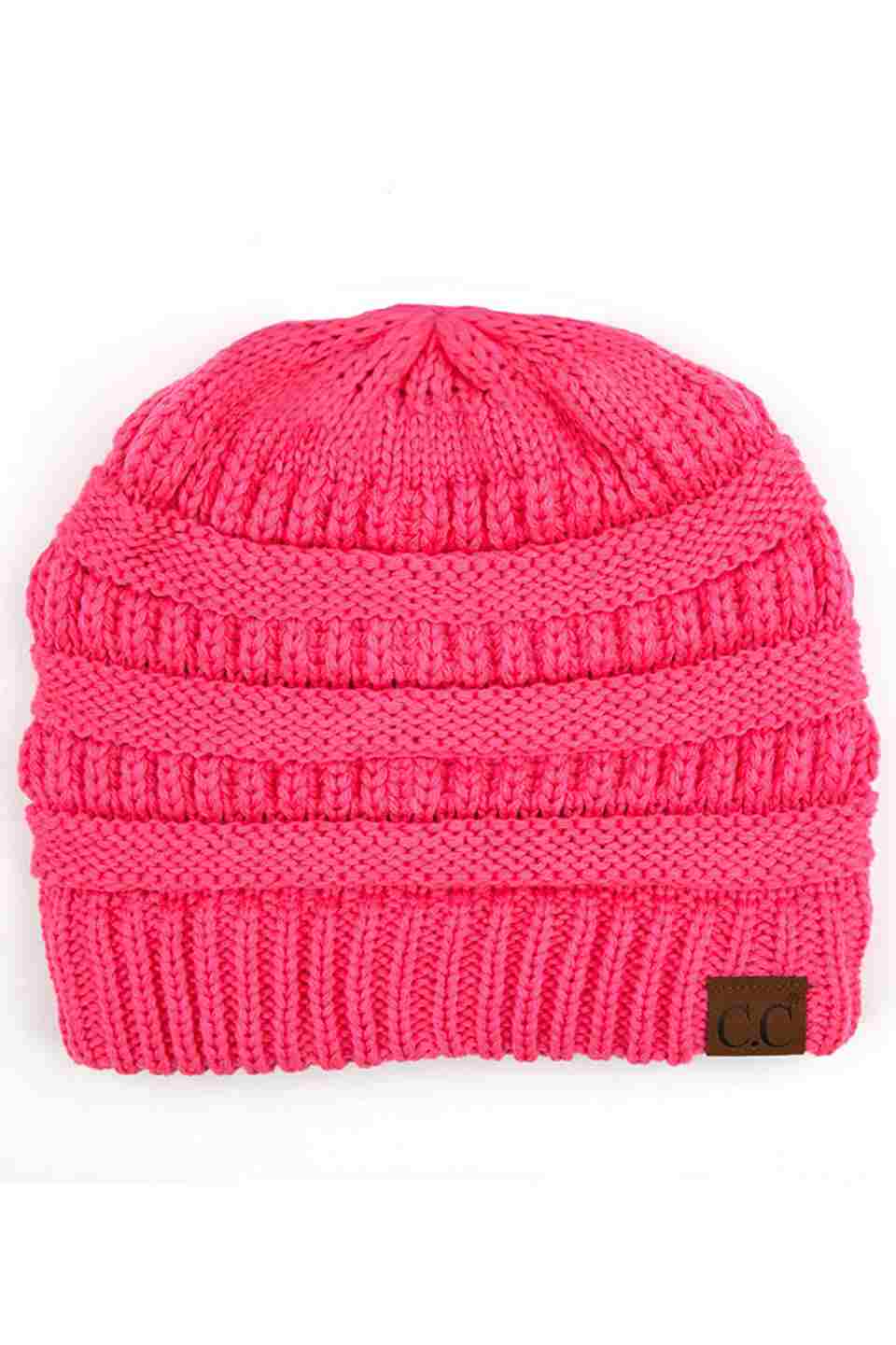 NewCandyPink C.C Ribbed Knit Solid Color Beanie offers a timeless design with durable ribbed knitting, ensuring a snug and comfortable fit. Crafted for warmth and versatility, this beanie is perfect for everyday wear, providing reliable protection against cold weather while maintaining a sleek, minimalist style that complements any outfit. Its solid color adds understated appeal, making it an essential accessory for both casual and outdoor use.