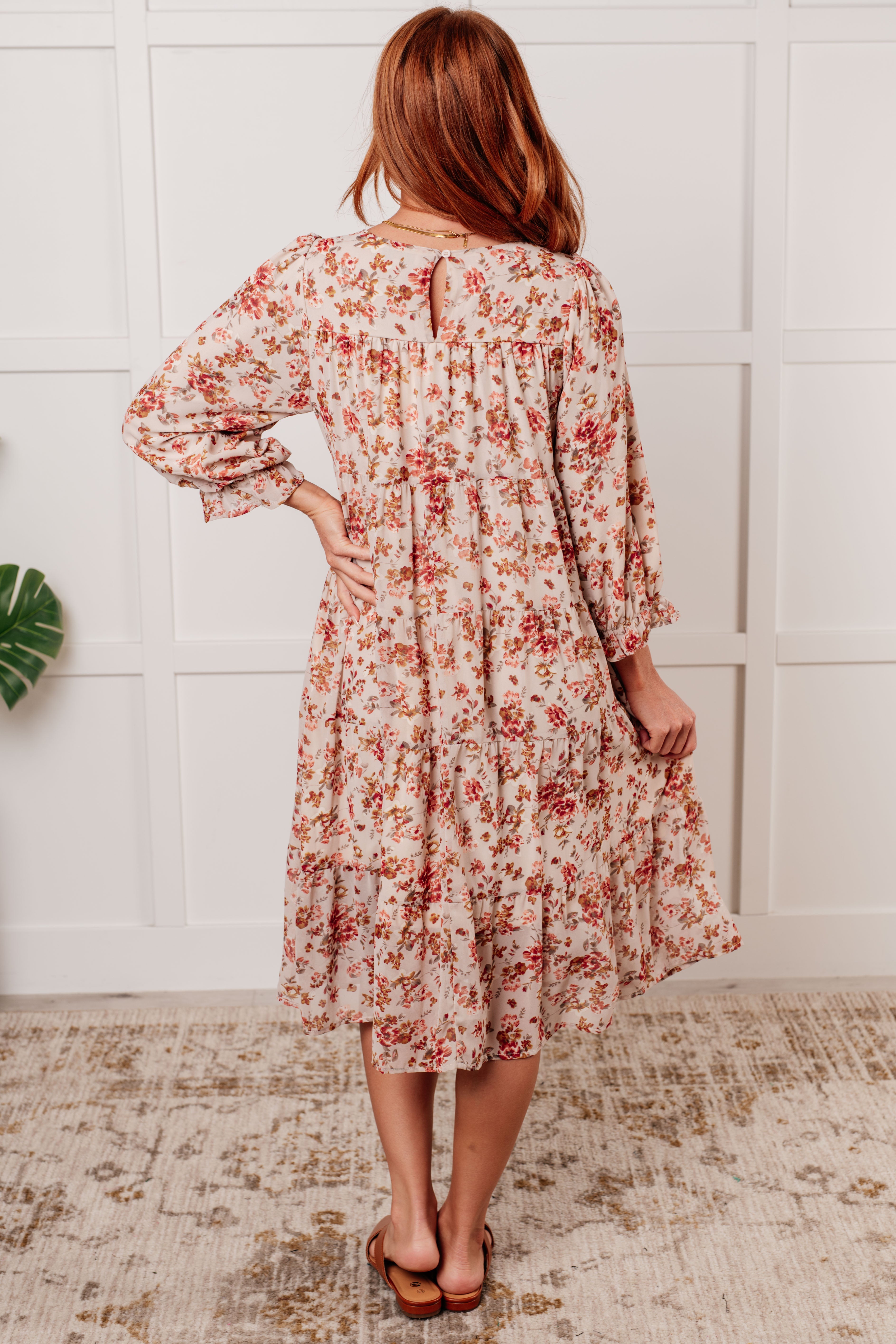 Next to You Balloon Sleeve Floral Dress - Charming Charlie