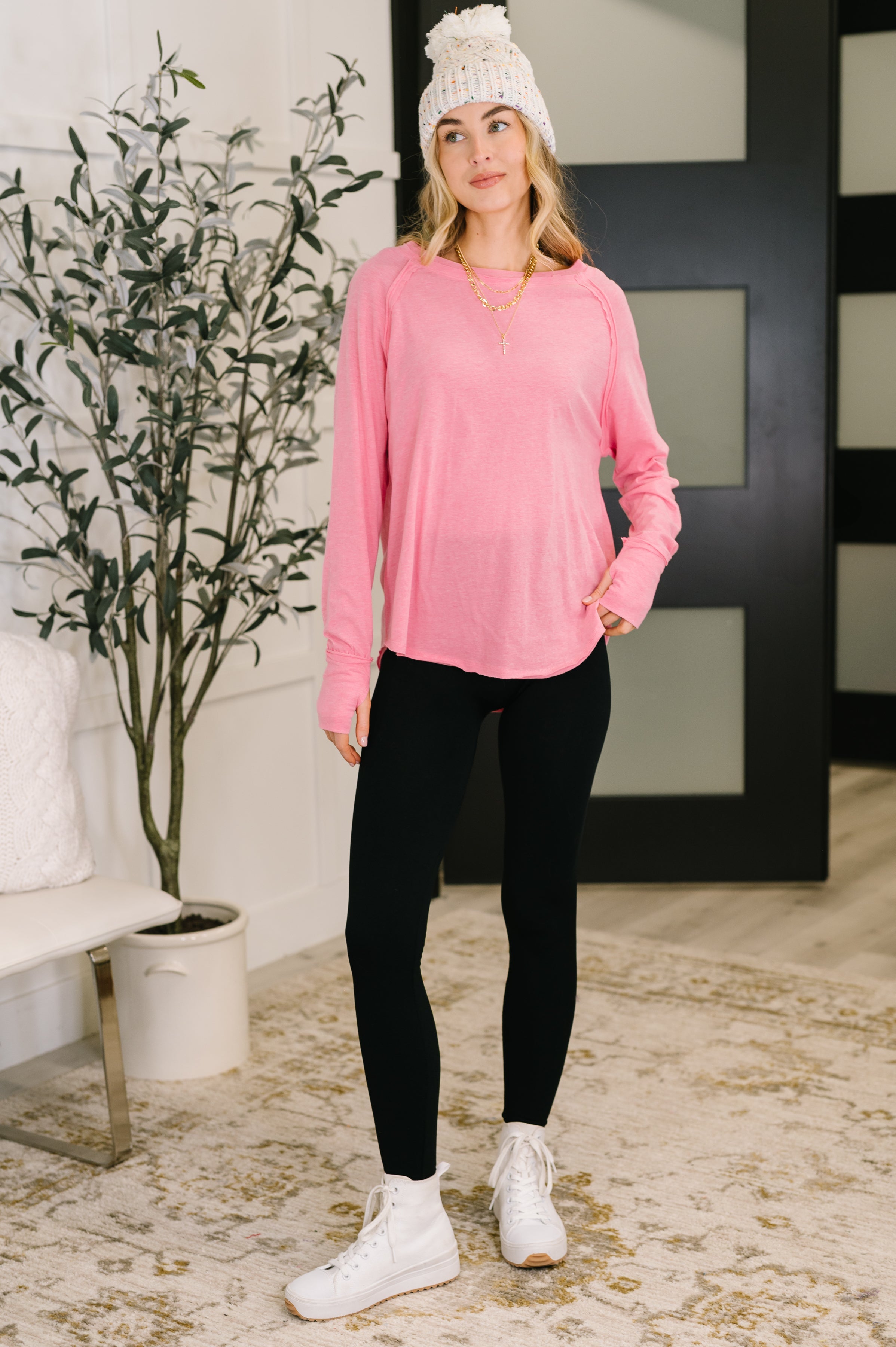 Nice to Each Other Raglan Sleeve Top in Fuchsia - Charming Charlie