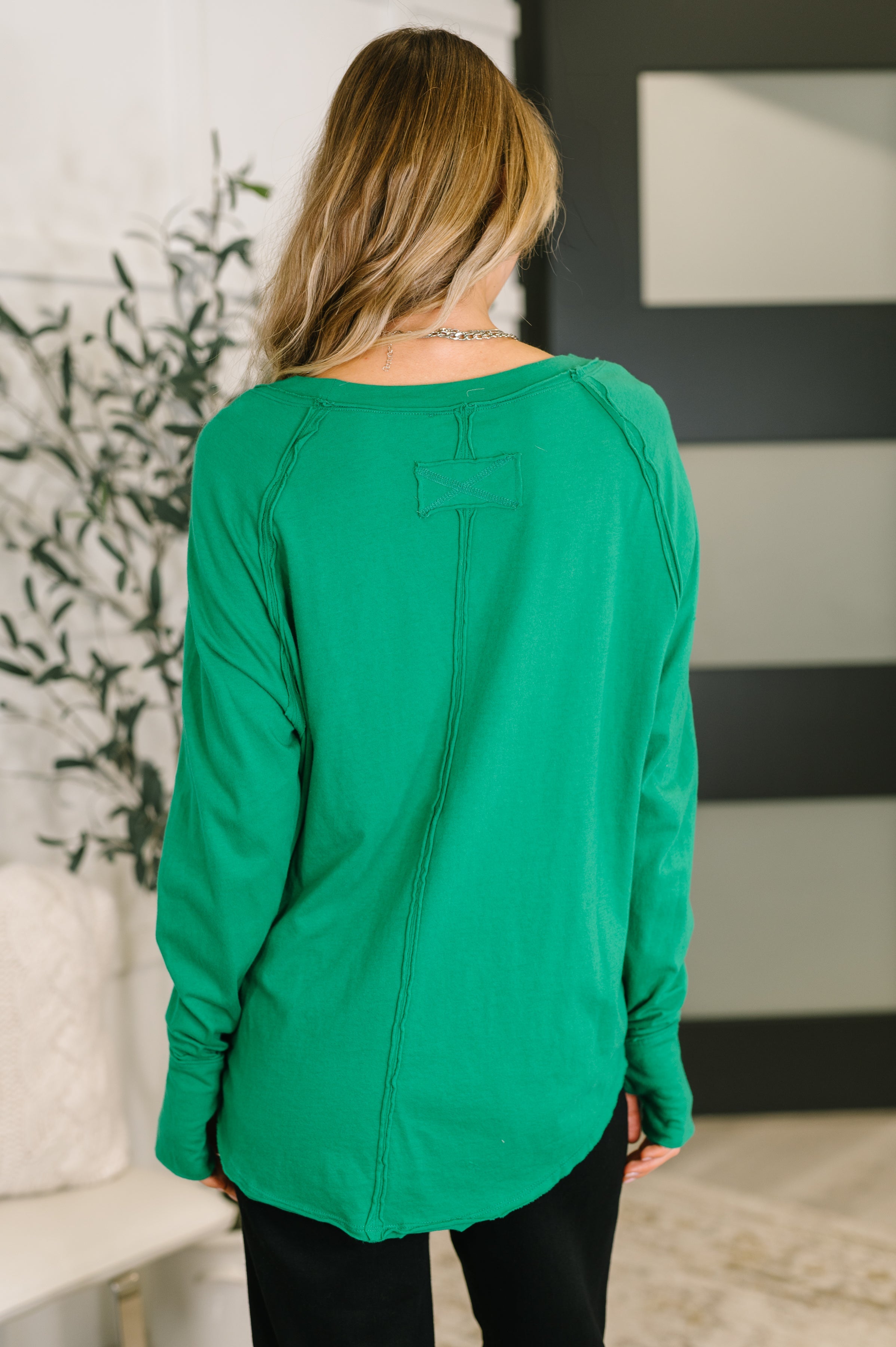 Nice to Each Other Raglan Sleeve Top in Kelly Green - Charming Charlie