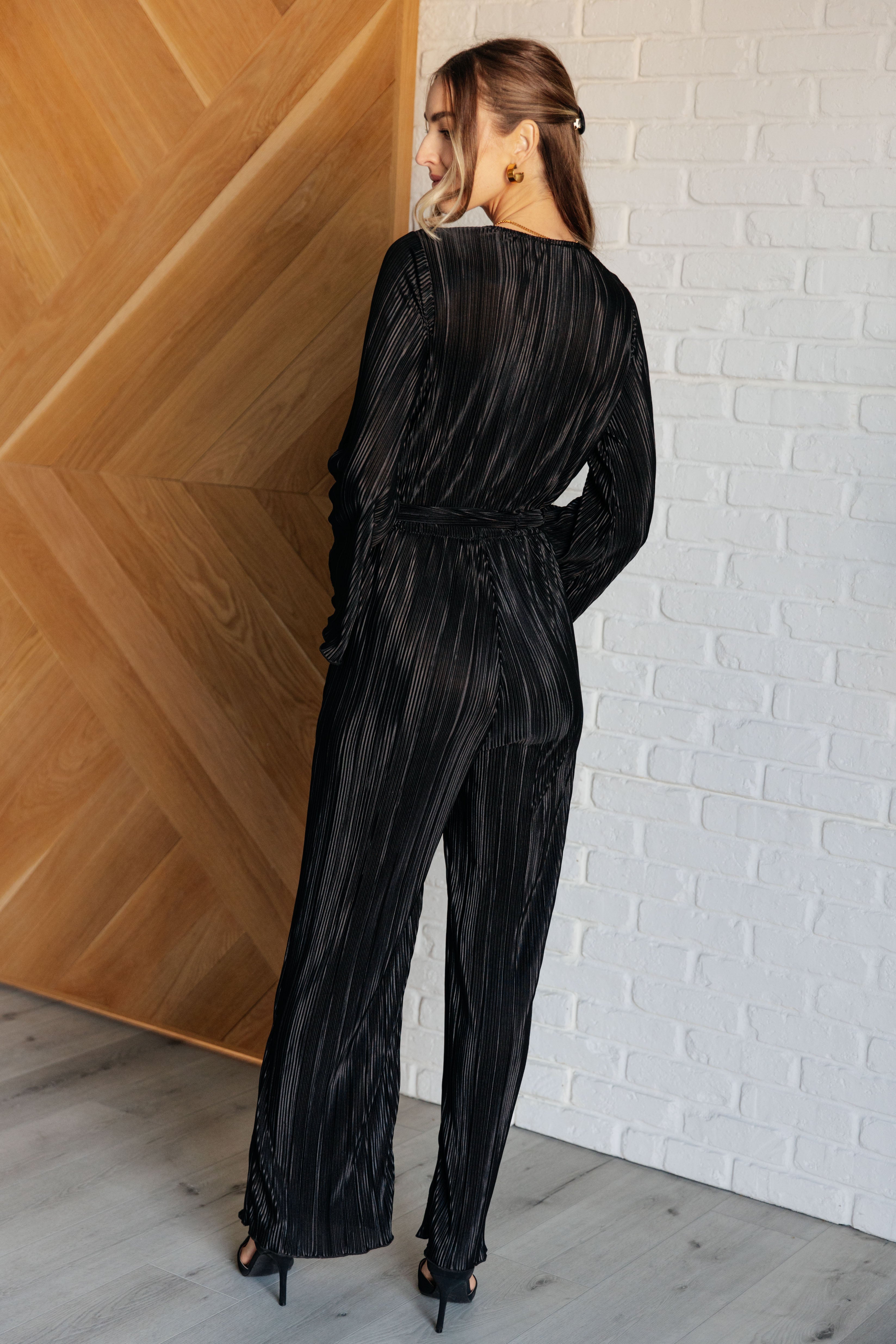 Night Out Plisse Jumpsuit - Charming Charlie