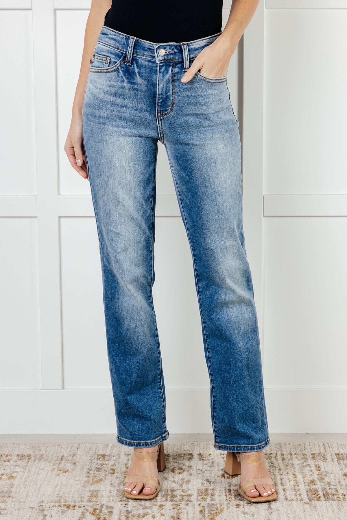 Nivea Vintage Wash Thermal Straight Jeans - Charming Charlie