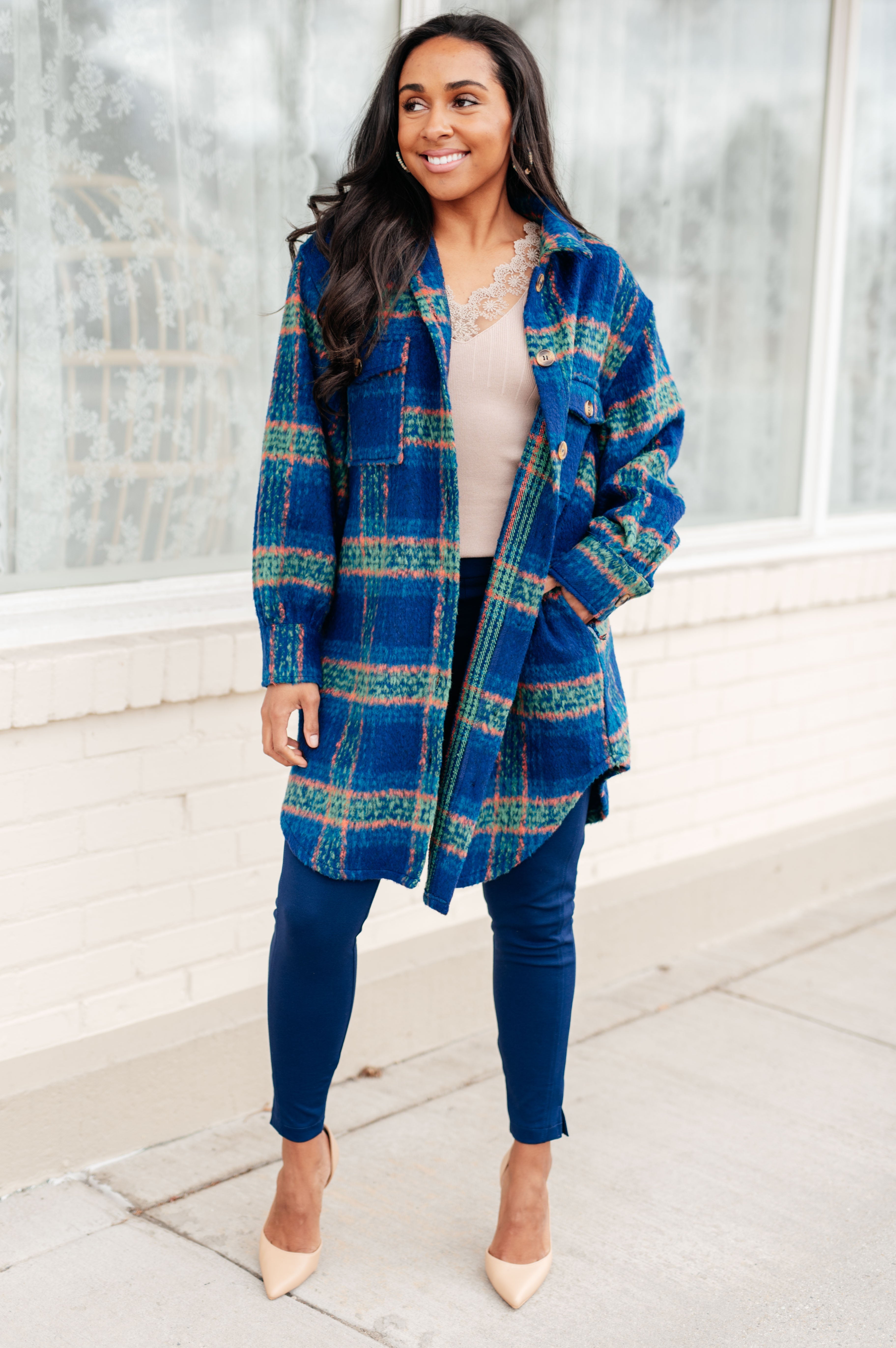 No Tears Plaid Coat - Charming Charlie