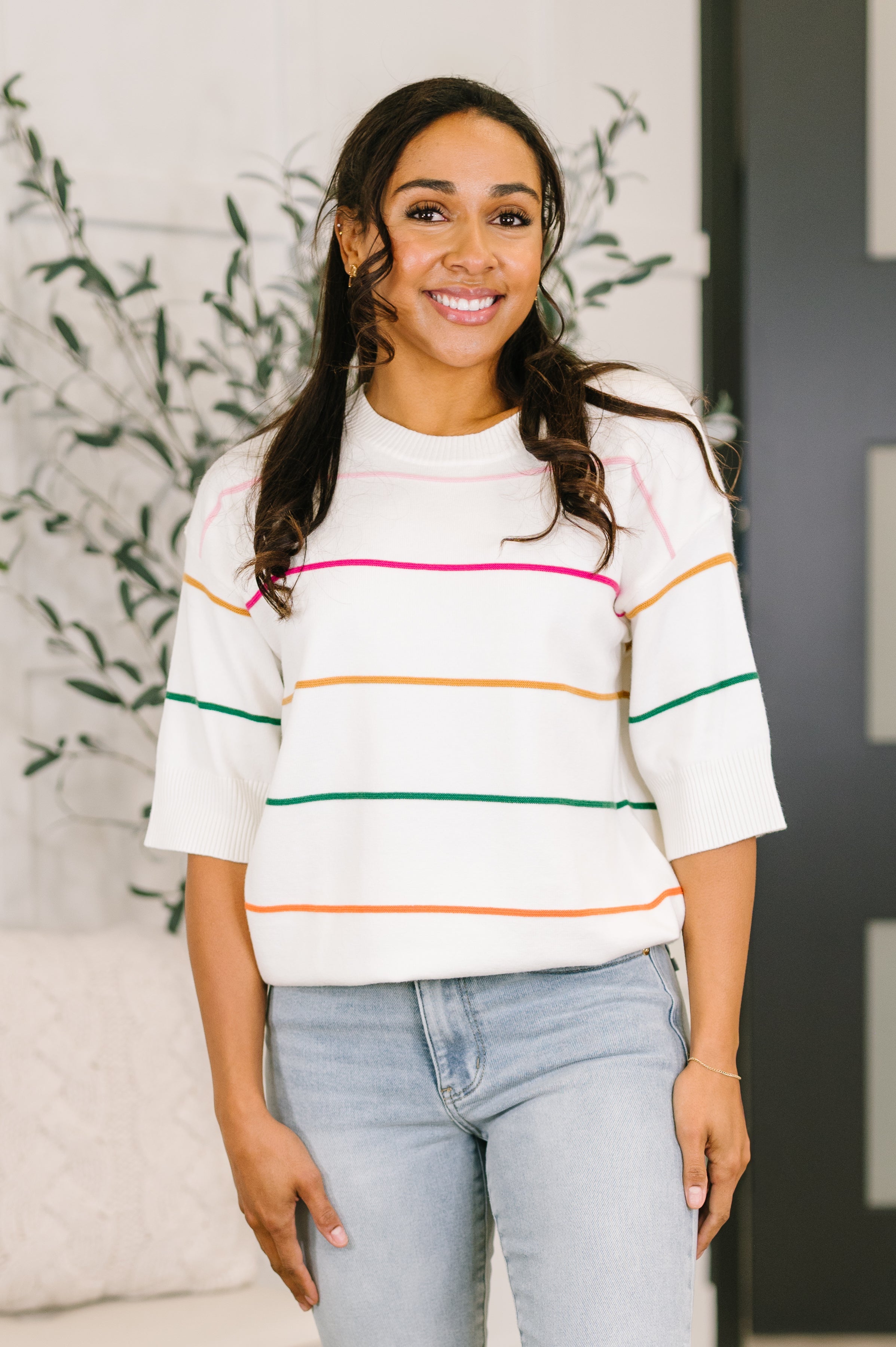 Normal Volume Striped Sweater - Charming Charlie