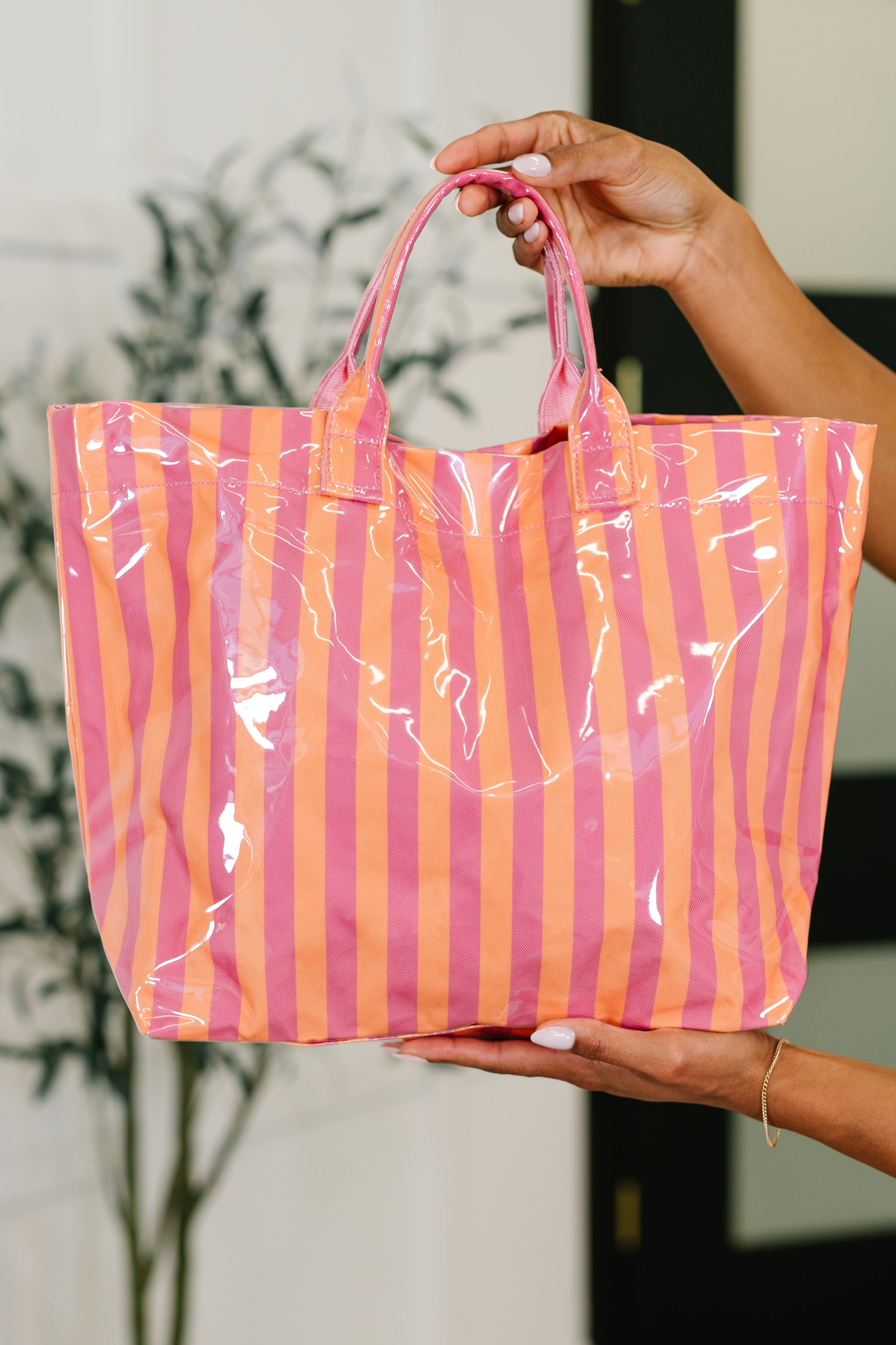 Not Your Typical Tote in Pink and Orange - Charming Charlie