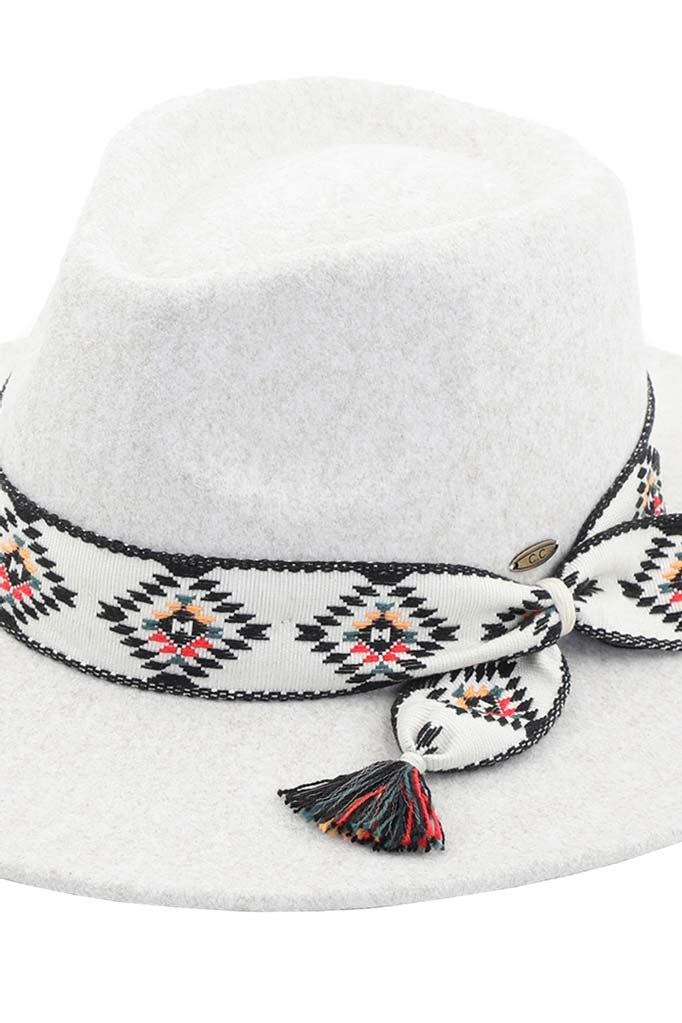 Oatmeal C C Vegan Felt Panama Brim Hat with Aztec Trim Band, the beautiful design of this Panama Hat makes you stand out and can coordinate with any outfit while going out. Whether basking under the summer sun at the beach, lounging by the pool, or kicking back with friends at the lake, this awesome Panama hat can keep you cool and comfortable even when the sun is high. It's large, comfortable, and perfect for keeping the sun off your face, neck, and shoulders.