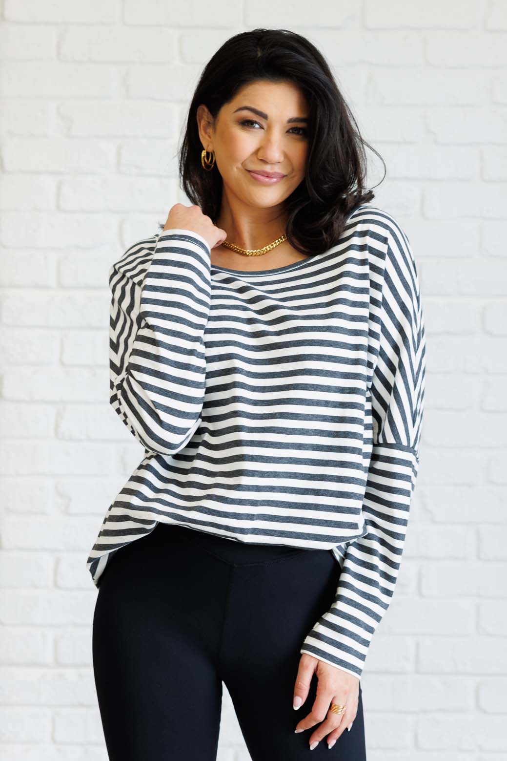 Obviously Mine Striped Oversized Top - Charming Charlie