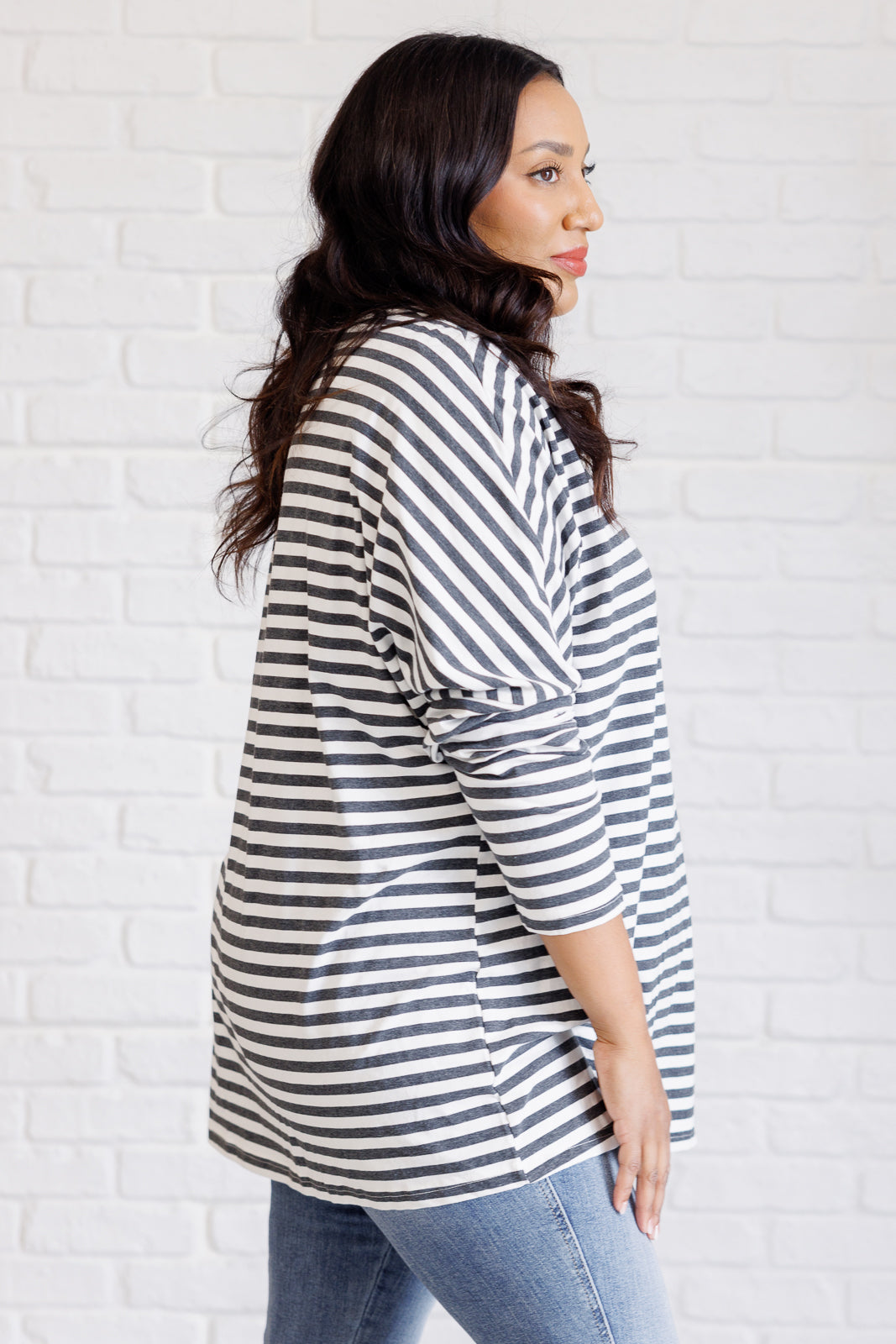 Obviously Mine Striped Oversized Top - Charming Charlie
