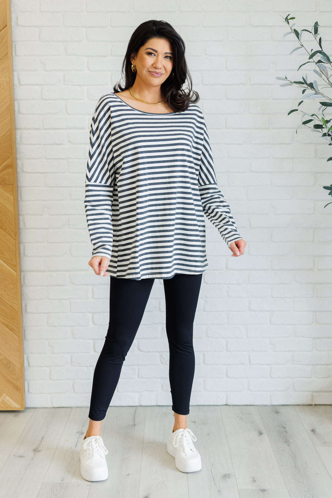 Obviously Mine Striped Oversized Top - Charming Charlie