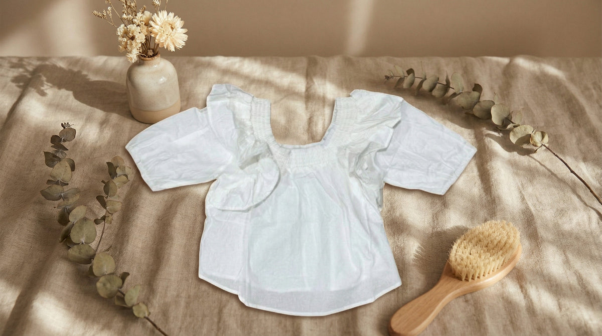 Woven Ruffle Sleeve Blouse - Charming Charlie