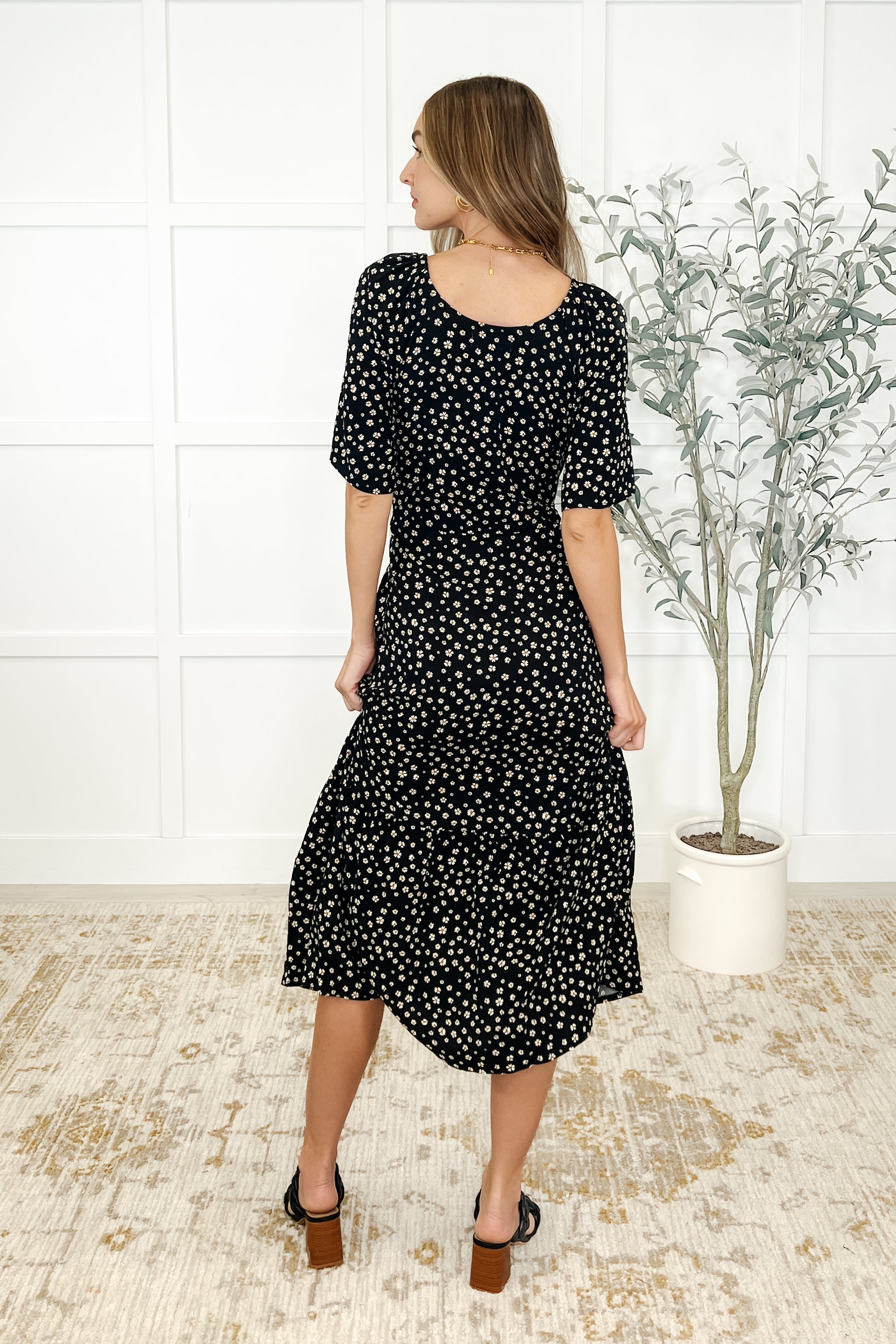 Olive Dress Daisy Blossoms - Charming Charlie