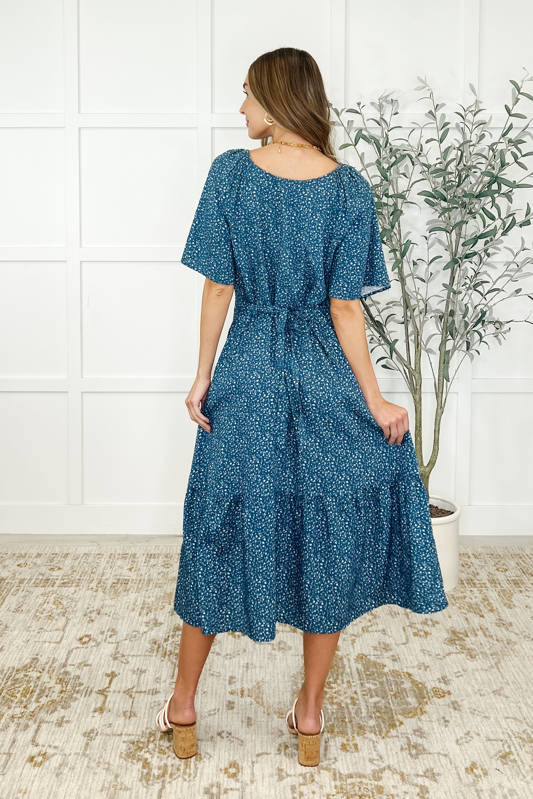 Olive Dress in Blue Vineyard - Charming Charlie