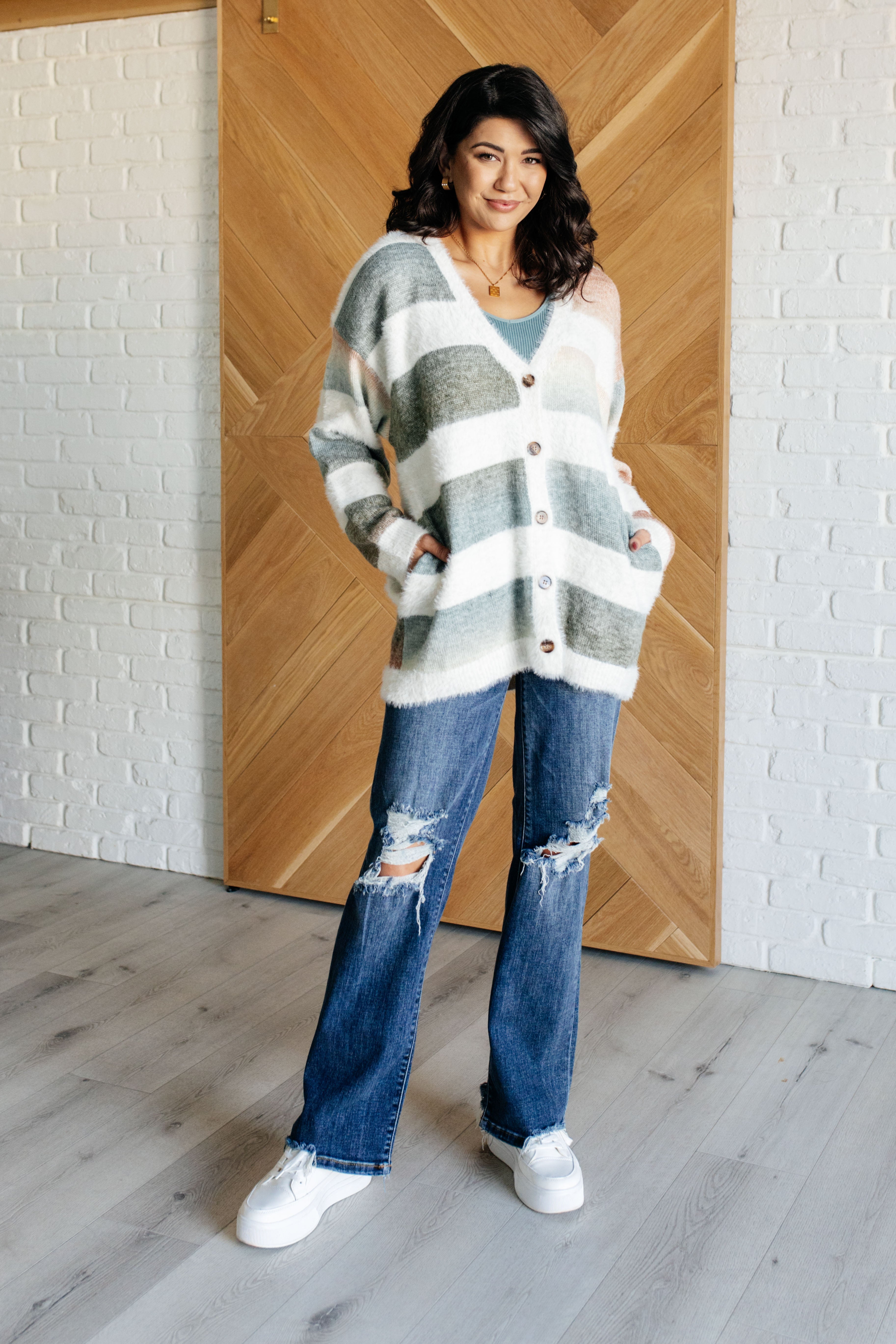 Ombre Feelings Striped Cardigan - Charming Charlie
