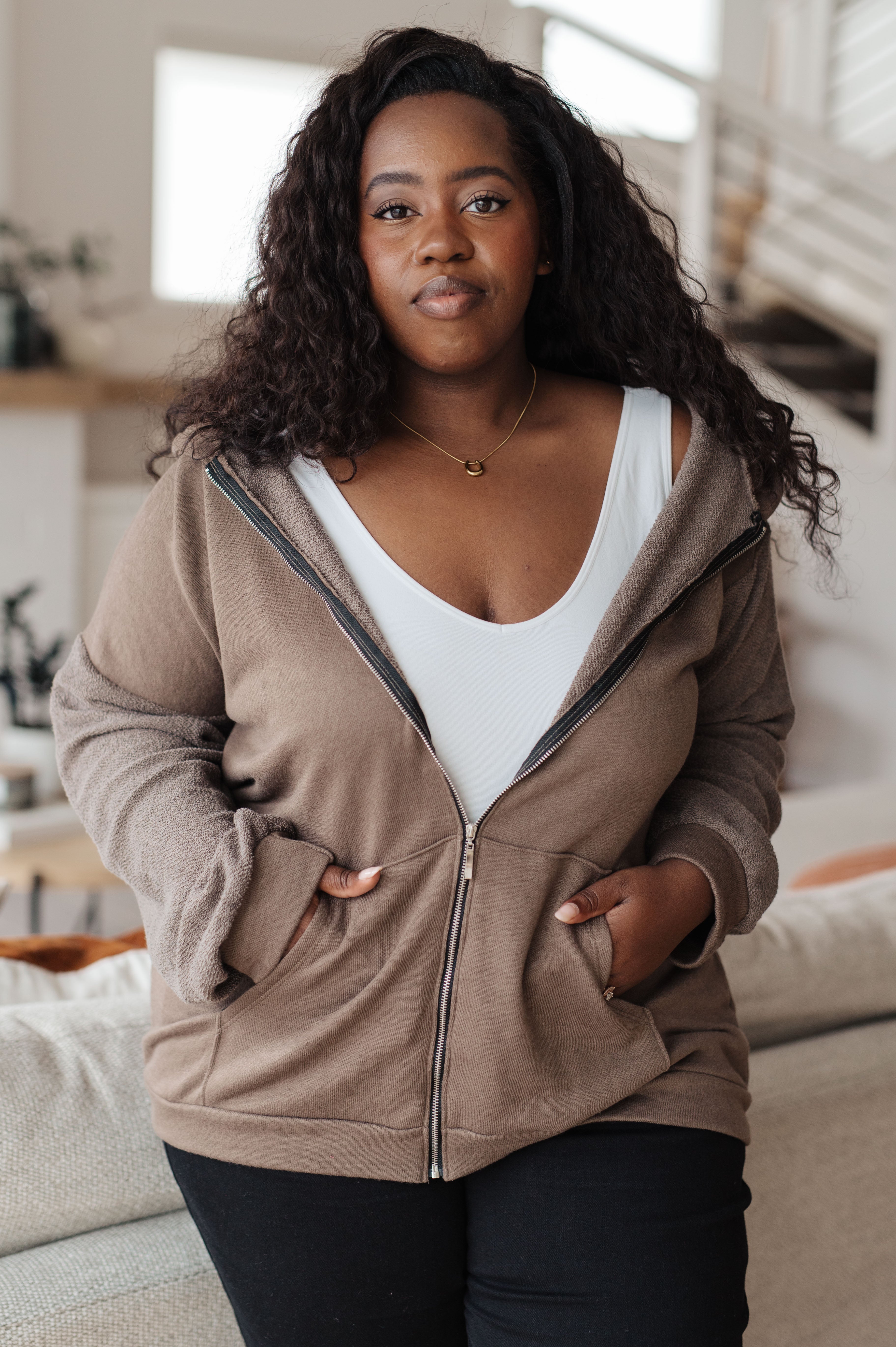 On And On Zip Up Hoodie - Charming Charlie