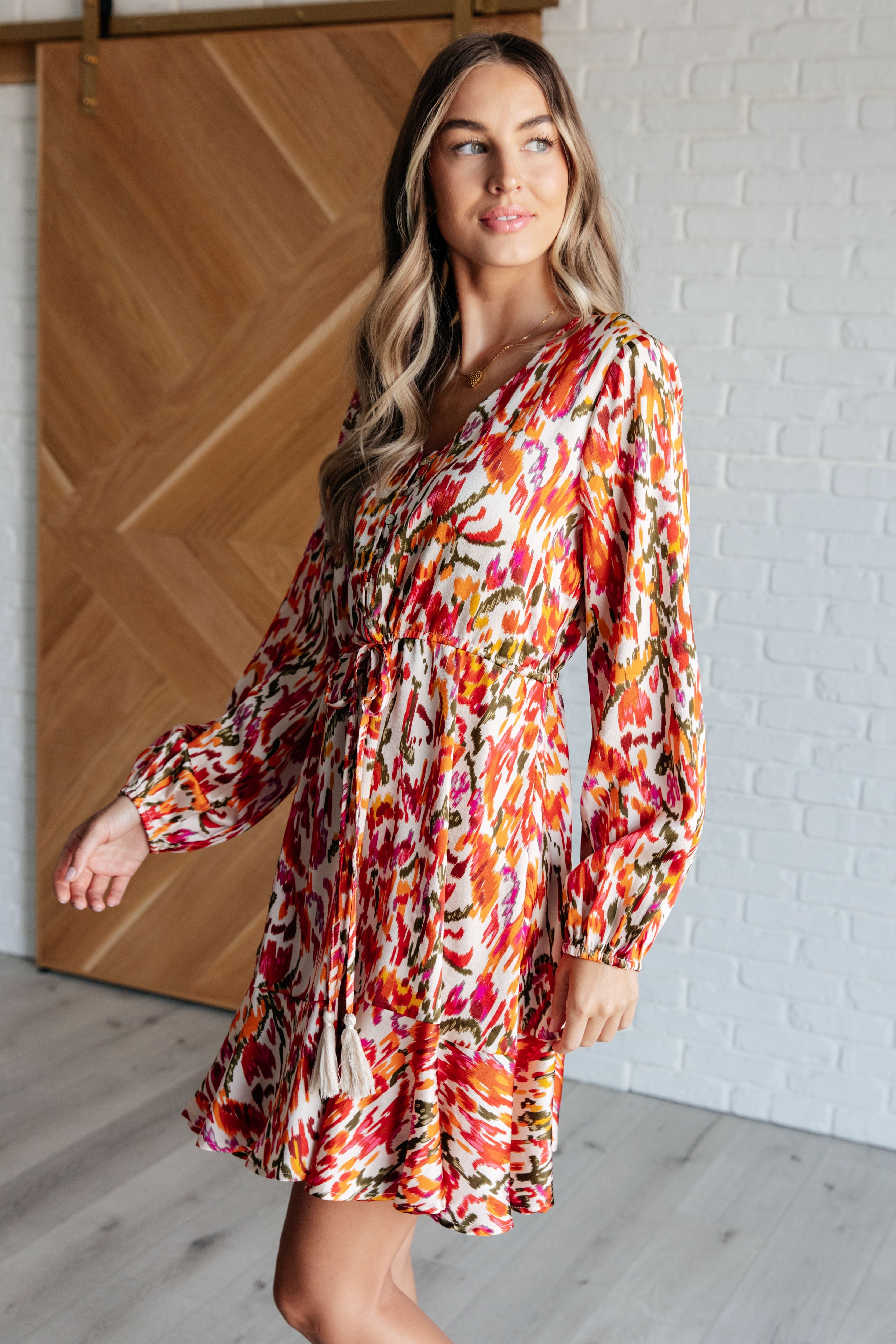 Once Upon a Dream V-Neck Balloon Sleeve Dress - Charming Charlie