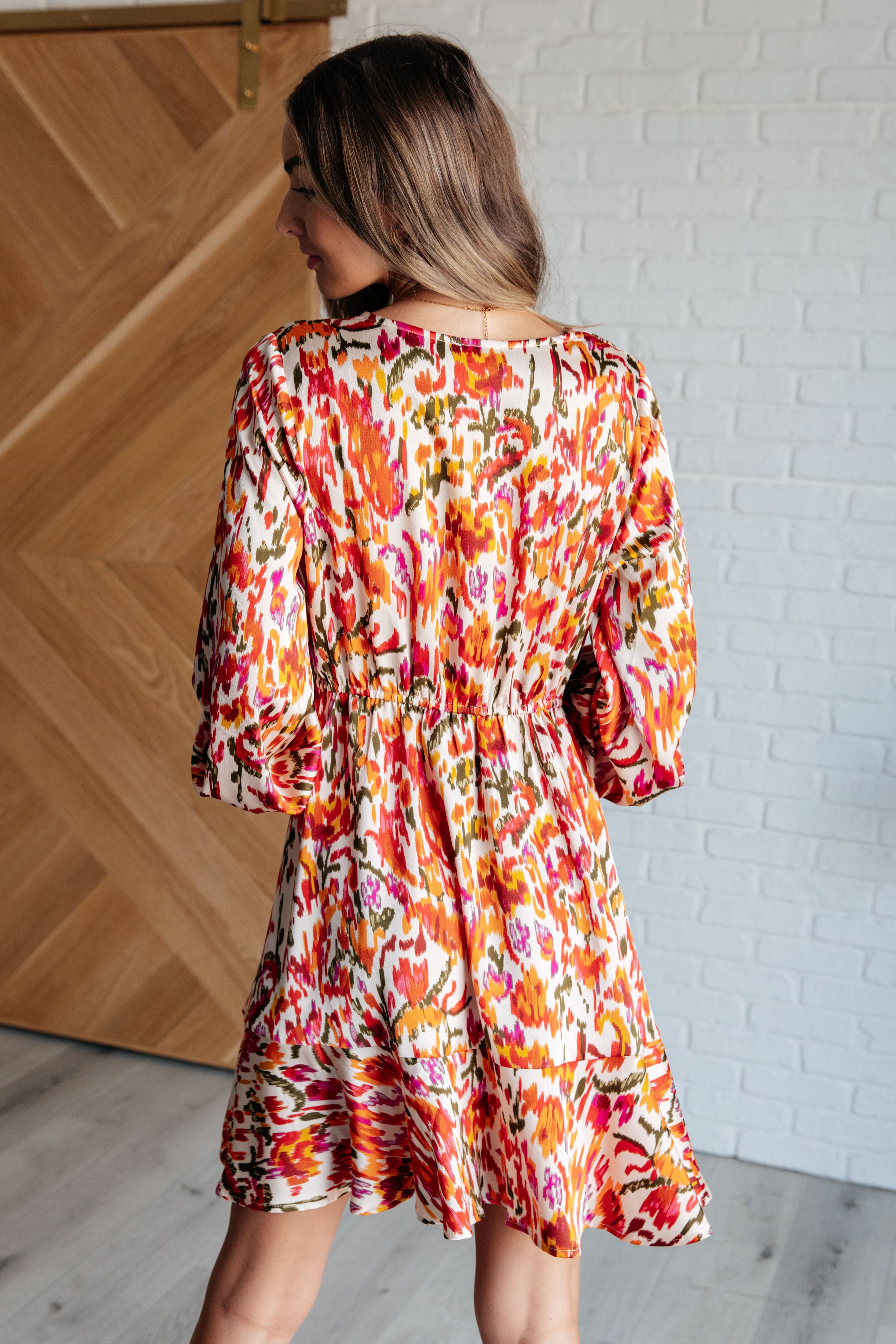 Once Upon a Dream V-Neck Balloon Sleeve Dress - Charming Charlie