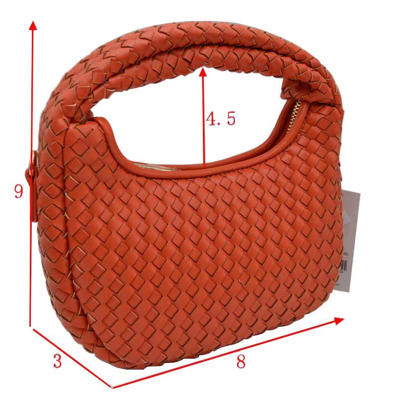 Orange Faux Leather Woven Patterned Top Handle Tote Shoulder Bag, is a comfortable way to carry all your daily necessities. Featuring top handles, it's perfect for carrying over the shoulder, and its design ensures that it stands out from other handbags. This tote bag is a practical and fashionable choice for the summer.