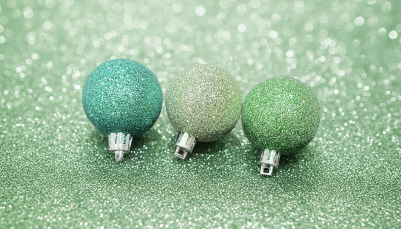 Glittery Green-Toned Christmas Ornaments, Pack of 20 - Charming Charlie