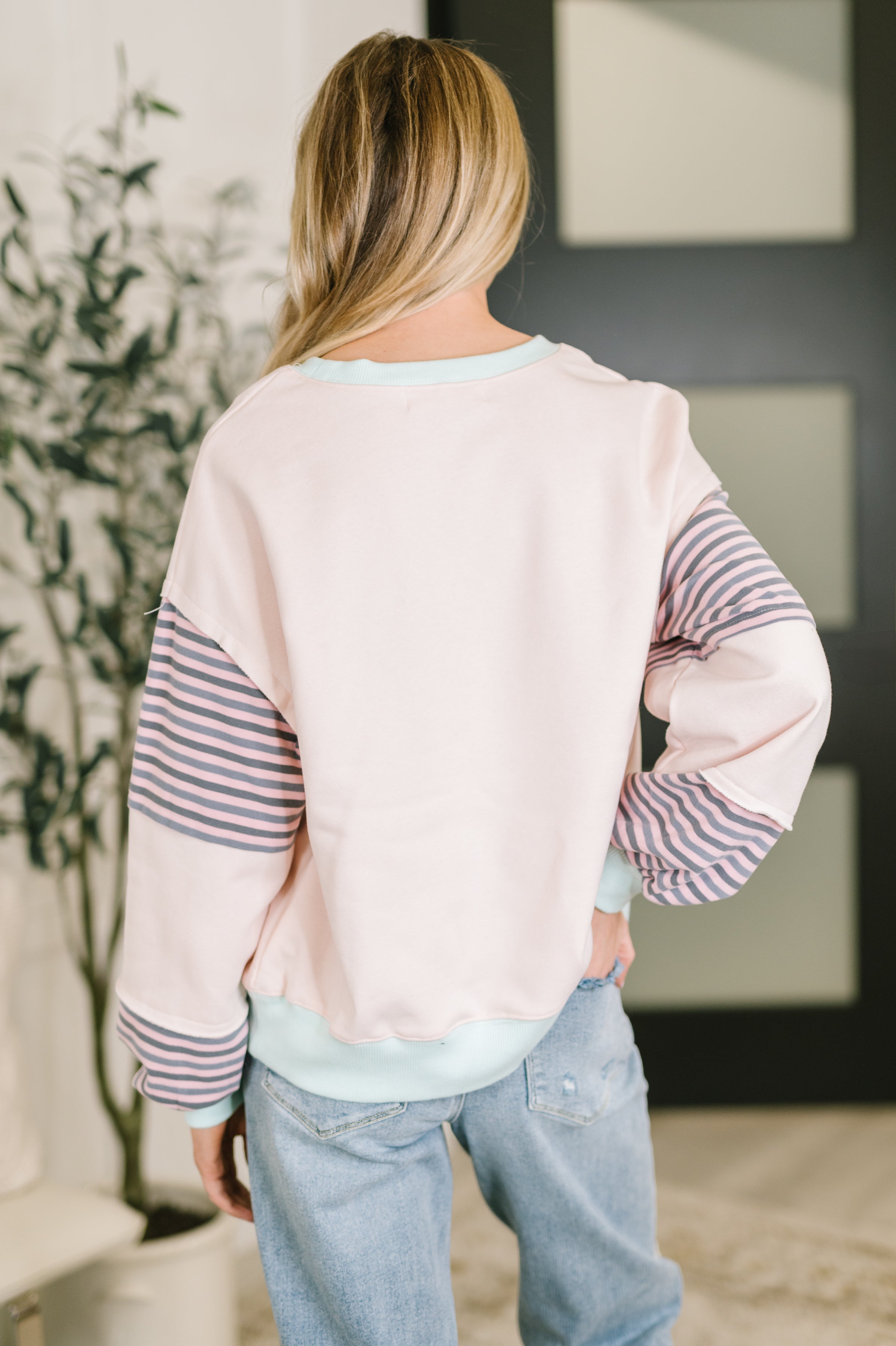Outside the Lines Oversized Color Block Pullover - Charming Charlie