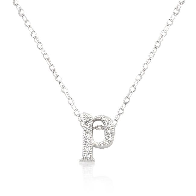Micro-Pave Initial P Pendant - Charming Charlie