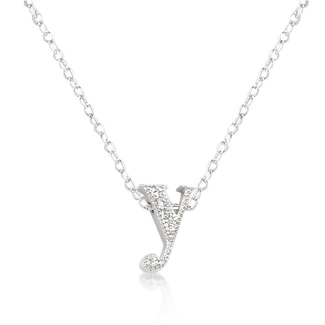 Micro-Pave Initial Y Pendant - Charming Charlie