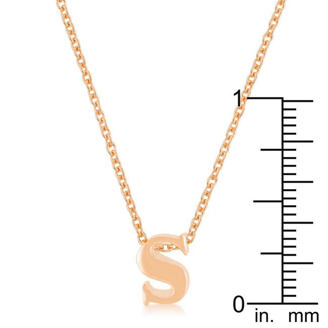 Rose Gold Finish Initial S Pendant - Charming Charlie