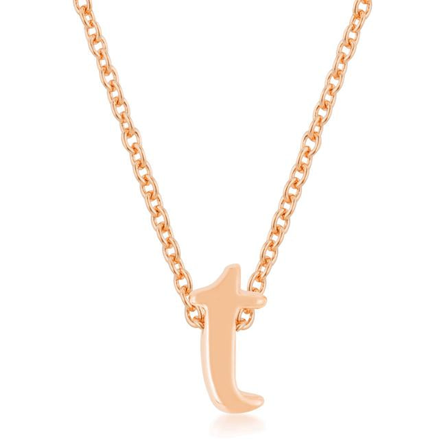 Rose Gold Finish Initial T Pendant - Charming Charlie