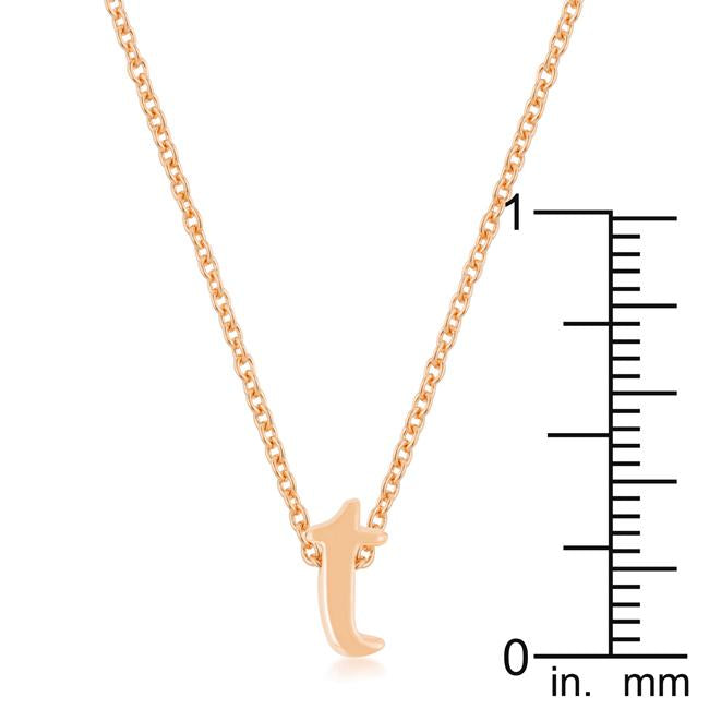 Rose Gold Finish Initial T Pendant - Charming Charlie