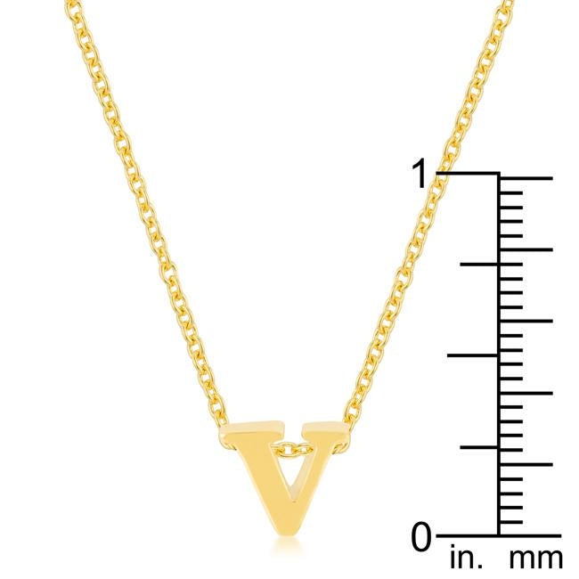 Golden Initial V Pendant - Charming Charlie