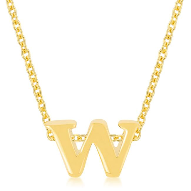 Golden Initial W Pendant - Charming Charlie