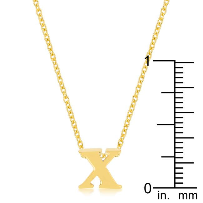 Golden Initial X Pendant - Charming Charlie