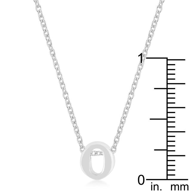 Rhodium Plated Finish Initial O Pendant - Charming Charlie
