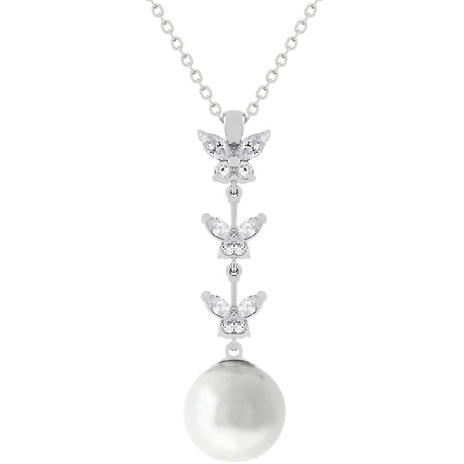 Butterfly Pearl Pendant - Charming Charlie