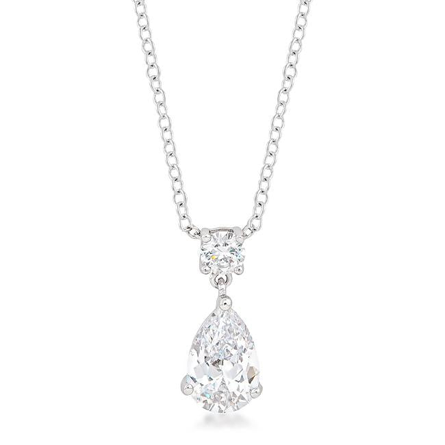 Chandelier Pear Cubic Zirconia Pendant - Charming Charlie