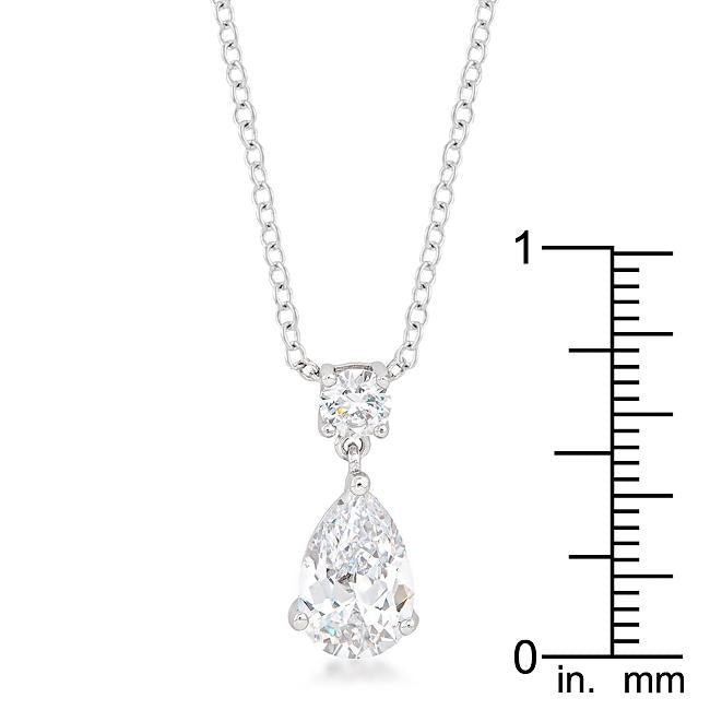 Chandelier Pear Cubic Zirconia Pendant - Charming Charlie